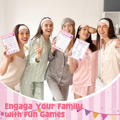 217 Pcs Slumber Party Bingo Games and Fun Activities Family Gathering Sleepover Question Card Set Game for Adults Games Indoors, Sleepover Activity Supplies - style: Slumber Party
