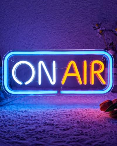 On Air Sign, Live Streaming Neon Light, Recording Signs for Studio, USB LED Neon Light Wall Decor for Gaming Room, Office, Podcast, Content Creation - color: On Air 2