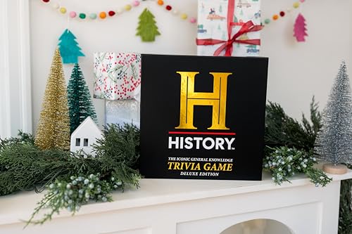 HISTORY Channel Trivia Game Deluxe – 2400 General Knowledge Questions Including 80s & 90s Trivia | HISTORY Trivia Card & Party Game for Adults, Families & Board Game Night – Great Gift for Dad & Gen X