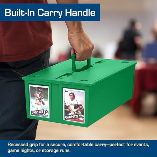 BCW Collectible Card Bin Green | Holds up to 1600 Cards | Plastic Storage Box for Pokémon, MTG & Sports Cards - 2 Pack - size: 2 Pack