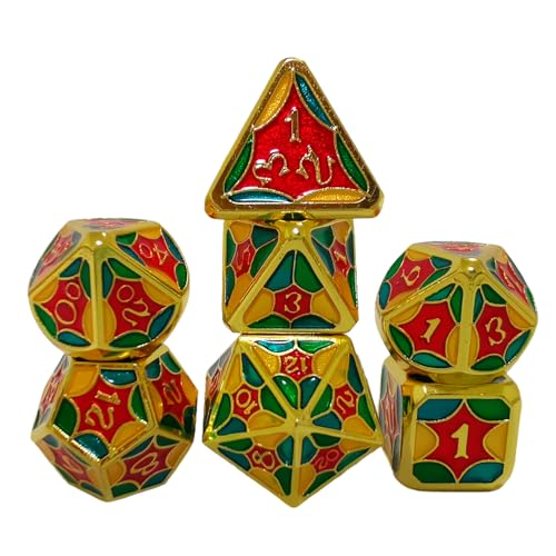 7pcs Metal DND Dice Set Polyhedral D&D dice with Box for Dungeons and Dragons RPG Games Role Playing Gift