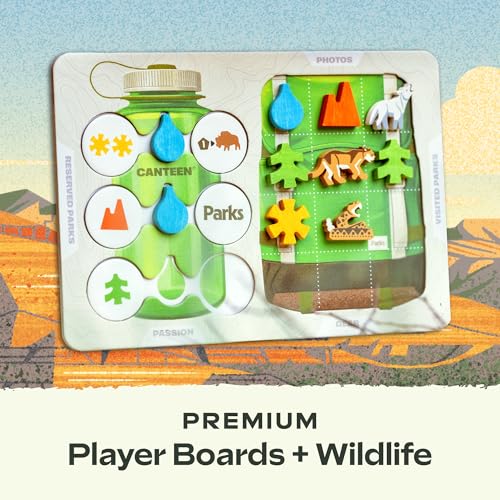 Keymaster Games Parks (2nd Edition) | Summit Deluxe | Beautiful Strategy Game for Families, Adults, Kids or Solo | Explore Nature and Outdoors by Hiking US National Parks | Ages 10+ | 1-5 Players - style: 2nd Edition | Summit Deluxe