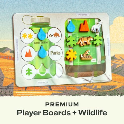 Keymaster Games Parks (2nd Edition) | Summit Deluxe | Beautiful Strategy Game for Families, Adults, Kids or Solo | Explore Nature and Outdoors by Hiking US National Parks | Ages 10+ | 1-5 Players - style: 2nd Edition | Summit Deluxe