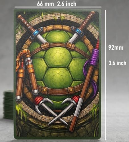 MTG Sleeves, TMNT Card Sleeves MTG&TCG, Compatible with Magic the Gathering | (66mm x 92mm)103ct Standard Size Sleeve with Matte Art for Trading Card Deck Protection, Art magic card sleeves no slip grip. - color: Ninja Turtles 1