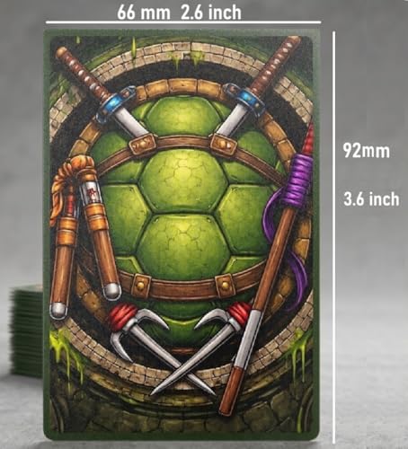 MTG Sleeves, TMNT Card Sleeves MTG&TCG, Compatible with Magic the Gathering | (66mm x 92mm)103ct Standard Size Sleeve with Matte Art for Trading Card Deck Protection, Art magic card sleeves no slip grip. - color: Ninja Turtles 1