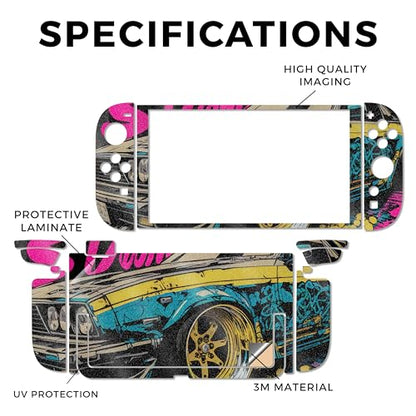 Glossy Glitter Gaming Skin Compatible with Nintendo Switch 2 Console Only - Camber - Premium 3M Vinyl Protective Wrap Decal Cover - Easy to Apply | Crafted in The USA by MightySkins - color: Camber, size: Switch 2 Console Skin Only, style: Glossy Glitter