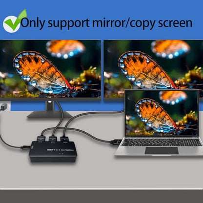 hdmi Splitter 1 in 2 Out - 4k hdmi Splitter 1x2 for Dual Monitors and tv, Supports high-Speed 2 Monitors in 1 Computer(4K 1 in 2)