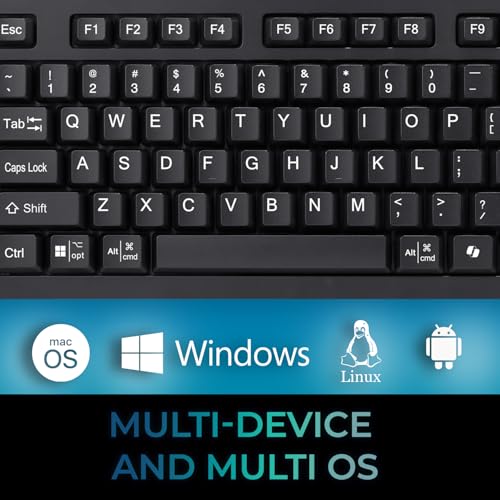 Adesso EasyTouch 445 Multi-Channel Wired Touchpad Keyboard, Black (AKB-445UB)