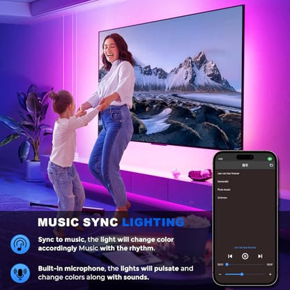 Neon RGB Rope Lights,IP67 Waterproof,Flexible Led Rope Lights,Control with App/Remote,Music Sync,for Gaming Room Living Bedroom Wall Decor (20FT) - size: 20FT