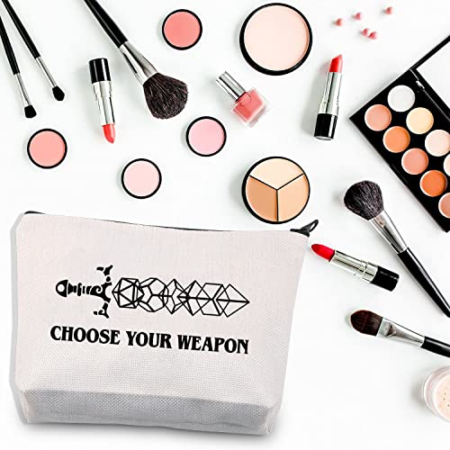 BDPWSS Choose Your Weapon Gamer Makeup Bag Dragons D20 RPG Gaming Gift Dragons Tabletop Role Playing Gamer Gift (Choose your dice)