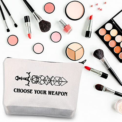 BDPWSS Choose Your Weapon Gamer Makeup Bag Dragons D20 RPG Gaming Gift Dragons Tabletop Role Playing Gamer Gift (Choose your dice)