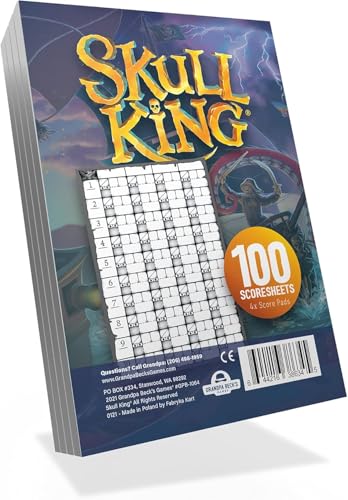 Grandpa Beck's Games Skull King Replacement Score Pads | Official replacement score pads for Skull King, making it easy to track bids, tricks, bonuses, and final scores. - style: Score Pads