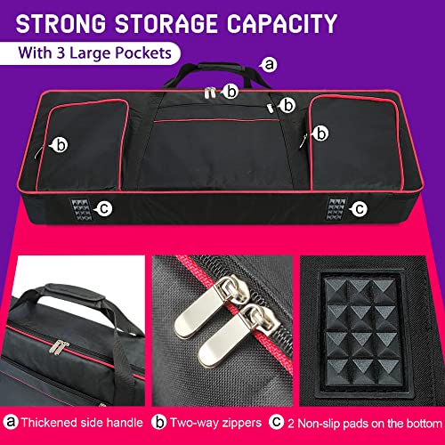 Ruibo 61 Key Keyboard Gig Bag Case,Portable Durable Keyboard Piano Waterproof 600D Oxford Cloth with 10mm Cotton Padded Case Gig Bag 40"x16"x6" - color: Black