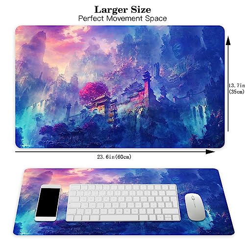 MTG Playmat Forest, TCG Game Play Mat for MTG Landscape Trading Card Smooth Cloth Surface Mousepad Battle Game 23.6X 13.7 inches - color: Mtg Playmat 3