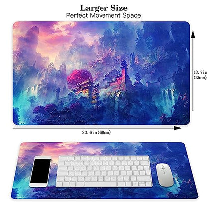 MTG Playmat Forest, TCG Game Play Mat for MTG Landscape Trading Card Smooth Cloth Surface Mousepad Battle Game 23.6X 13.7 inches - color: Mtg Playmat 3