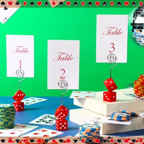 3 Pcs Dice Table Number Casino Game Kit,Red, White - color: Red, White