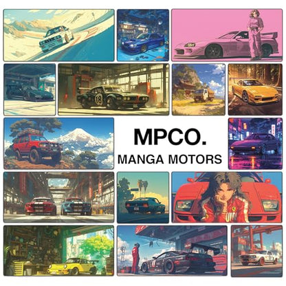 Manga Motors Large Gaming Desk Pad - 36" x 17" Duraglyde Fabric Sakuras-Subaru Desk Mats - Non-Slip, Washable, Smooth Glide for Precision Gaming & Work | Manga Motors, Durable Surface, Washable Fabric, Smooth Glide, Stable Grip, Large Keyboard and Mouse P