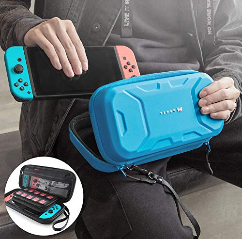 Mumba Carrying Case for Nintendo Switch OLED/Switch 1/Switch Lite, [Standard Version] Protective Travel Carry Case Pouch for Nintendo Switch Console & Accessories (Blue) - color: Blue