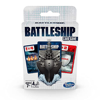 Hasbro Gaming Battleship Card Game for Kids, 2 Players Strategy Game Brown/a, Fun Summer Activities, Vacation Travel Essentials, Ages 7+