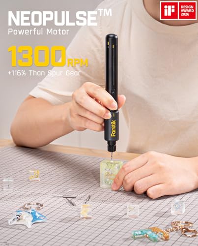 Fanttik K2 Nano Power Drill, Hand Drills, 20 Bits, 800mAh Rechargeable, Tool Kit for DIY Projects, Shells, Plastic, Jewelry, PCB, Aluminum Plate