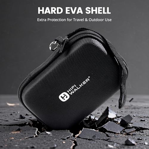 MP3 Player Case Compatible with HIFI WALKER H2 and H2 Touch, Hard EVA Portable Carrying Case for MP3 Player, Earphones, USB Cable and Memory Cards, Travel Storage Bag, Case Only