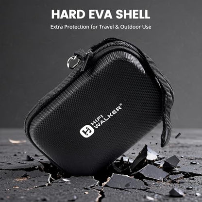 MP3 Player Case Compatible with HIFI WALKER H2 and H2 Touch, Hard EVA Portable Carrying Case for MP3 Player, Earphones, USB Cable and Memory Cards, Travel Storage Bag, Case Only