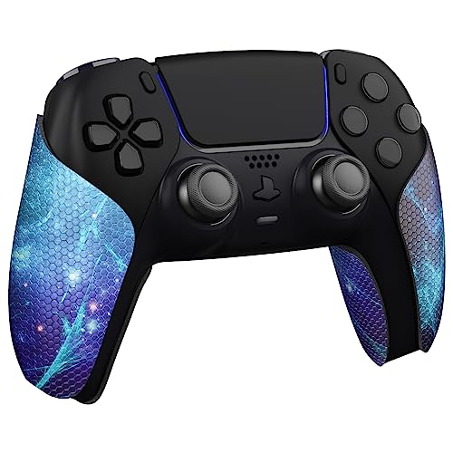 eXtremeRate PlayVital Anti-Skid Sweat-Absorbent Controller Grip for ps5 Controller, Professional Textured Soft Rubber Pads Handle Grips for ps5 Controller - Blue Nebula PFPJ132 - color: Blue Nebula