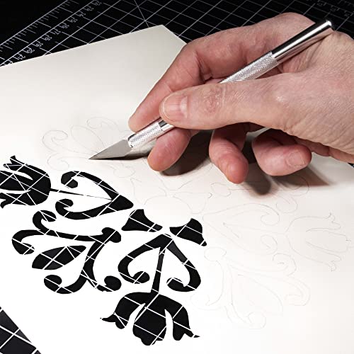 WA Portman Hobby Knife Set, 12pc Precision Craft Knife Set with 100 Blades | Bulk Exacto Knife 100pc SK5#11 Steel Xacto Knife Blades, Art Sticker Cutter for Paper, Pottery, Clay Polymer Tool Supplies - size: 12 Knives 100 Blades