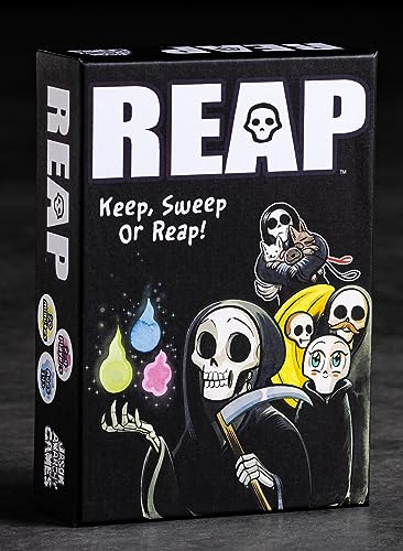 Reap Card Game | A Spooky & Cute Game of Grim Reaper Soul Stealing Strategy | Ages 14+ | 2-4 Players | for Players who Wish it was Halloween All Year Round!