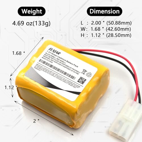 (2-Pack) 7.2V 800mAh RC Battery with USB Charger for RC Cars and Trucks | 6-cell AA Ni-CD battery with standard Tamiya plug for compatible RC cars, trucks, boats, tanks and toy vehicles.