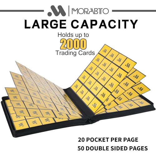 Card Binder 20 Pocket,Trading Card Binder Holds up to 2000 Cards with 50 Sleeves,Zipper Card Holder Album Compatible with TCG Card/Game Cards/Sports Card - color: Light Blue, size: 20 Pocket 2000