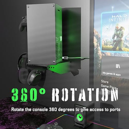 ADZ Series X Wall Mount for Xbox Series X Console, Multifunction Wall Mount Stand Includes Strong Metal Base and Xbox Controller Holder Mounts