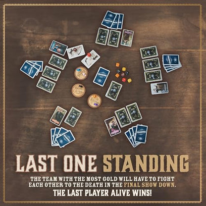 Facade Games Deadwood 1876 Deluxe Edition, Gold Rush for 2-9 Players | Ages 14 and Up, Wild West Theme, Deluxe Upgrades: Silver Coins, Tokens & Character Abilities - style: Deluxe Deadwood 1876