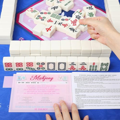 Mahjong Line Finder, 4 Pack Bright Mahjong Rules Helper Reader Beginner-Friendly Accessories - Blue/Purle/Pink/Yellow - color: Blue/Purle/Pink/Yellow