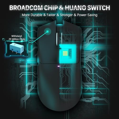 MAGIC-REFINER Attack Shark X11 59g Lightweight Wireless Gaming Mouse,RGB Magnetic Charging Dock,PixArt PAW3311,Tri-Mode-BT/2.4G Wireless/Wired Mouse,22000 DPI,5 Programmable Buttons for Pc/Mac(Black) - color: black