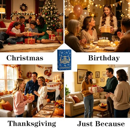 Family Conversation Cards - 55 Questions for Family Bonding, Kids & Adults | Fun Conversation Starters, Meaningful Family Game for Dinner Table, Road Trips & Quality Time - color: Family Edition