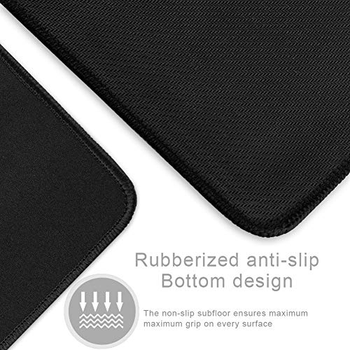 XXL Professional Large Mouse Pad & Computer Game Mouse Mat (35.4x15.7x0.12IN, 90x40 Black) - color: 90x40 Black, size: 35.4x15.7x0.1IN