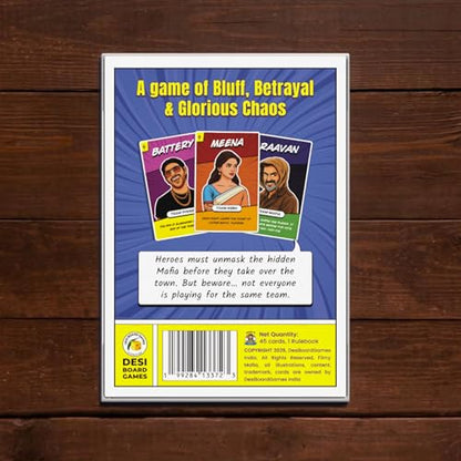 Filmy Mafia – Bollywood Themed Social Deduction Party Game | Fun Board Game for Families, Friends & Adults | 6–40 Players