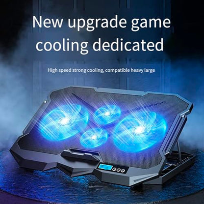 Cooling pad for Hp OMEN by HP 16-n0797nr 16-n0033dx Gaming laptops, Laptop Cooler with 4 Fans, LCD Display Screen, 4 Height, 2 USB-A Port Laptop Stand