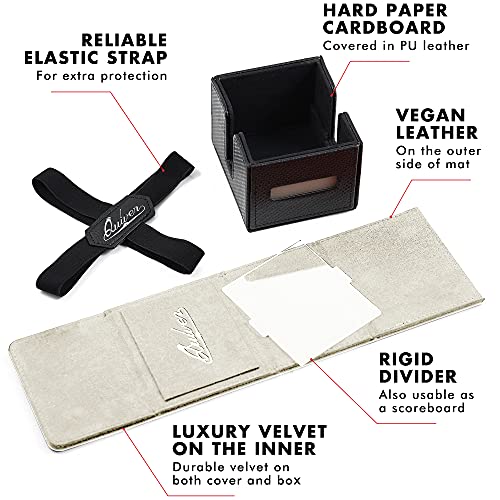 Quiver Time White Citadel Deck Block for Magic: the Gathering Cards - TCG 100+ Premium Commander Deck Box, MTG Deck Box for Cards, Dice & Tokens, Custom Divider, Magnetic Closure - color: Ivory-White