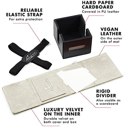 Quiver Time White Citadel Deck Block for Magic: the Gathering Cards - TCG 100+ Premium Commander Deck Box, MTG Deck Box for Cards, Dice & Tokens, Custom Divider, Magnetic Closure - color: Ivory-White