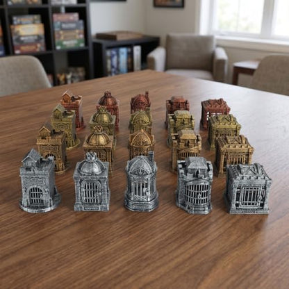 Fantasy Gifts Tabletop Gaming Accessories RPG Dice Display Dice Jail AF1226C | Brushed Brass Color Dice Prison, Premium Dungeon Master Gifts and Map Props Scenery for Wargame & Role Playing Layout - color: Af1226c Dice Jail Brassy