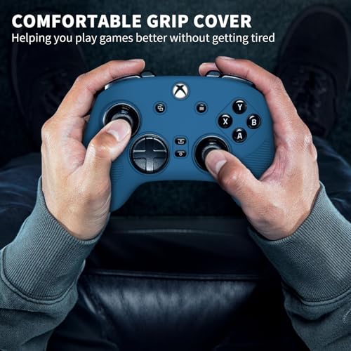 Silicone Grip Skin for Razer Wolverine V3, Protective Cover Compatible with Razer Wolverine V3 Pro Wireless, Gaming Controller Skin with Lanyard (DEEP Blue) - color: DEEP BLUE
