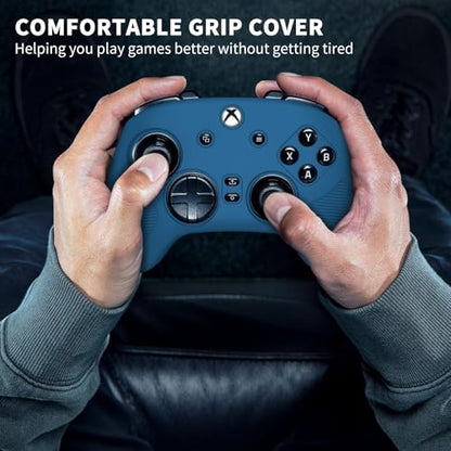 Silicone Grip Skin for Razer Wolverine V3, Protective Cover Compatible with Razer Wolverine V3 Pro Wireless, Gaming Controller Skin with Lanyard (DEEP Blue) - color: DEEP BLUE