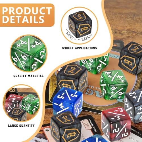 115-Piece MTG Dice Set with Dry Erase Tokens Kit Includes 63 Counters and 50 Tokens for MTG, TCG Cards Game Accessories with 2 Markers 2 Cloths