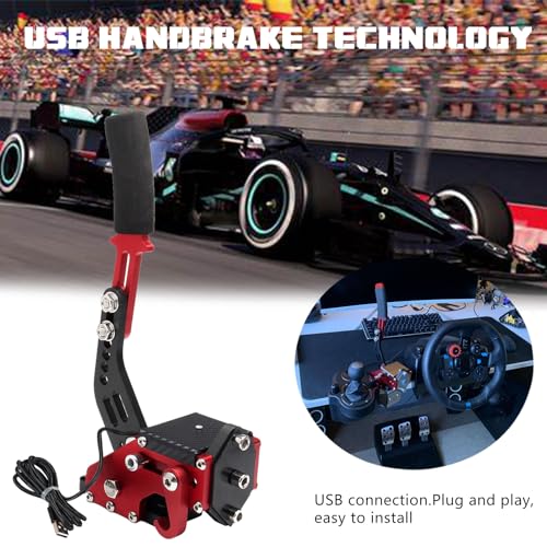 YESHMA 64 Bit USB Handbrake with Clamp PC Handbrake & Non-Contact Plus Hall Sensor Compatible With G25/27/29/920/923 T500 T300,Professional Gaming Peripherals using for Racing Games