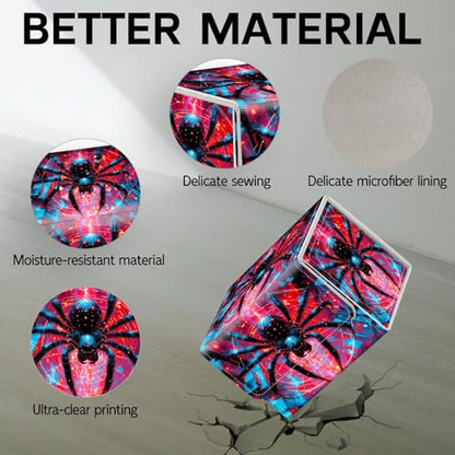 Trading Card Storage Box, Holds 100+ for MTG Cards, Premium PU Leather with Magnetic Closure, Neon Metropolis Giant Spider Durable Deck Box for Magic the Gathering, Trading Card Games - color: Neon Metropolis Giant Spider