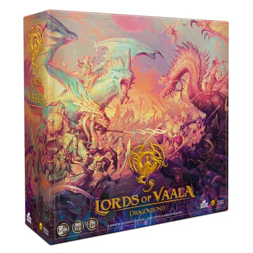 Draco Studios Dragonbond: Lords of Vaala – 2 Player Fantasy Board Games for Adults, Dragon Game for Kids, 2 Player Strategy Board Games for Adults, RPG Cooperative Conquest, 1-4 Players, Age 14+ | Asymmetric Board Game, ~60 Minute, With 4 Miniatures, Card