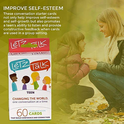 Conversation Cards for Teens - Communication Cards to Build Confidence & Emotional Intelligence, Family Games for Kids & Adults - Classroom Must Have - Therapy Game - Stocking Stuffer. - color: Ages 13-18