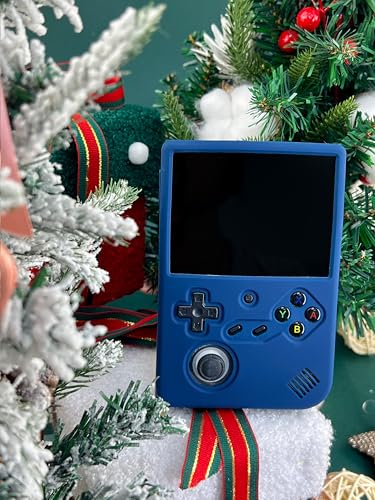 Silicone Case for RG40XXV Retro Handheld Game Console with Lanyard | Anti-Scratch Washable Soft Protective Case for Anbernic RG 40XXV Accessories - color: Blue